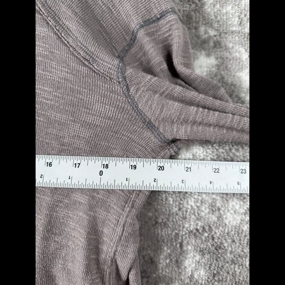 Free People Sweater Small Womens Beige Brown High Low Turtleneck Back Slit - Picture 3 of 7
